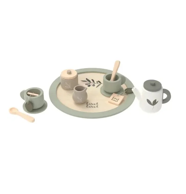 Label Label theeservies olijf met naam