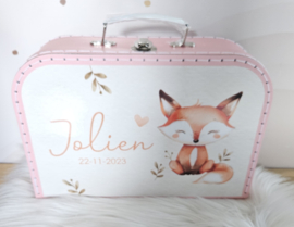 Koffertje met naam Schattig vosje