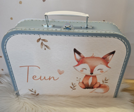 Koffertje met naam Schattig vosje