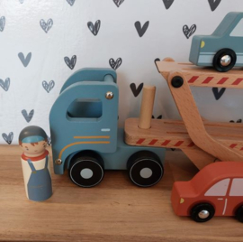 Little Dutch truck met oplegger en naam