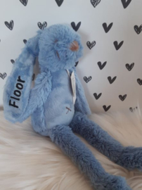 ''Happy Horse'' tiny konijn Richie knuffel met NAAM blauw