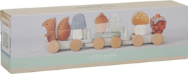 Little Dutch Forest Friends  blokkentrein EEKHOORN met geboortegegevens