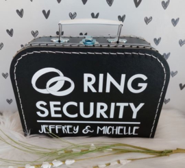 Ring Security koffertje - Met namen bruidspaar