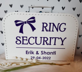 Ring Security koffertje met naam - Koffertje Ring Beveiliger bruiloft (met naam)