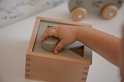 "Label Label'' houten vormen sorteerdoos olijf (met naam)