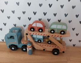 Little Dutch truck met oplegger en naam