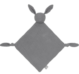 ''Jollein'' speendoekje Bunny Ears -storm grey (met naam)