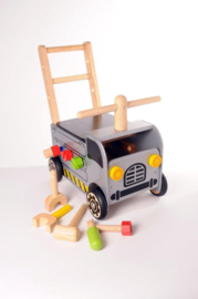 Loop- duwwagen werktruck met naam I'm Toy (3 in 1)