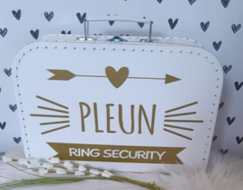 Ring Security koffertje met naam - Koffertje Ring Beveiliger bruiloft (met naam)