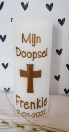 Doop- of geboortekaars met naam 'kruis'- doopsel