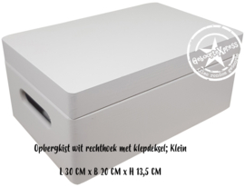 Bewaar-, herinneringsdoos Carnaval HOUT WIT KLEIN