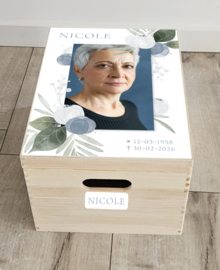 Houten Herinneringskist ter nagedachtenis Pumpkin Blue