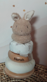 Little Dutch  ''Little Farm'' tuimelstapelaar baby bunny (met naam)