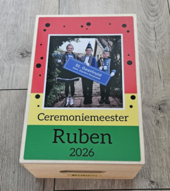 Bewaar-, herinneringsdoos Carnaval ''Ceremoniemeester''