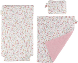 gepersonaliseerde Little Dutch houten poppenwagen roze