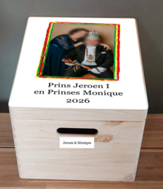 Bewaar-, herinneringsdoos Carnavals kleurenkader