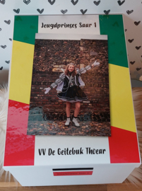 Bewaar-, herinneringsdoos Carnaval WIT GROOT