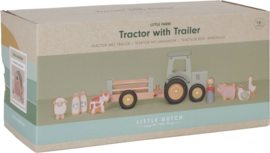 Little Dutch  ''Little Farm'' tractor met trailer (met naam)