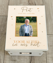 Herinneringsdoos ter nagedachtenis Voor altijd in ons hart