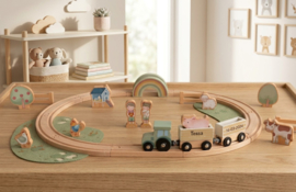 Little Dutch  treinset met naam Little Farm
