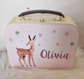 Koffertje met naam Hertje