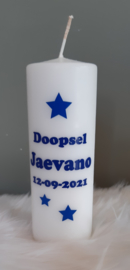 Doop- of geboortekaars met naam 'star'- doopsel