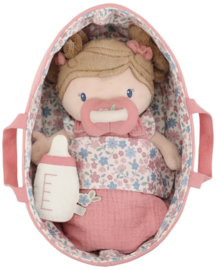 Little Dutch knuffelpop  Rosa in mandje (met naam)