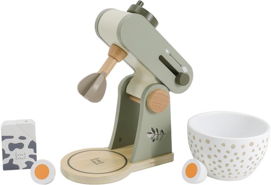 Label Label houten mixer Olijf met naam