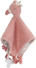 Little Dutch Safari knuffeldoekje Flamingo (met naam)