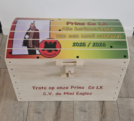 Grote houten opbergkist Carnaval met foto