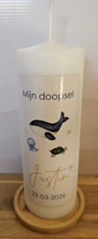 Gepersonaliseerde Doopkaars - Geboortekaars Oceaan