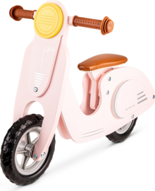 Scooter met naam New Classic World- roze