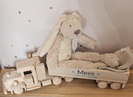 GEVULDE Amerikaanse vrachtwagen lang met oplegger B (met naam en gegevens)