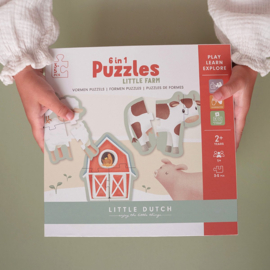 Little Dutch 6 in 1 vormenpuzzel ''Little Farm''