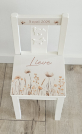 Stoeltje met naam Wildflowers