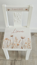 Stoeltje met naam Wildflowers