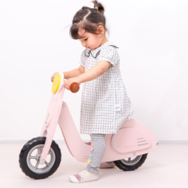 Scooter met naam New Classic World- roze