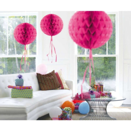 honeycomb ballen donker roze 30 cm