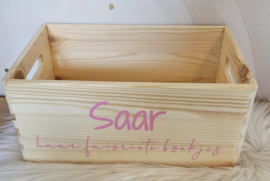Houten kistje met naam