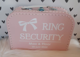 Ring Security koffertje met naam - Koffertje Ring Beveiliger bruiloft (met naam)