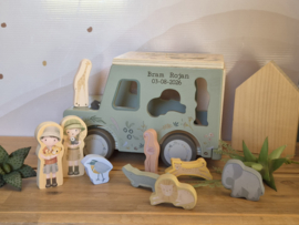 Little Dutch houten safari VORMENSTOOF (met naam)