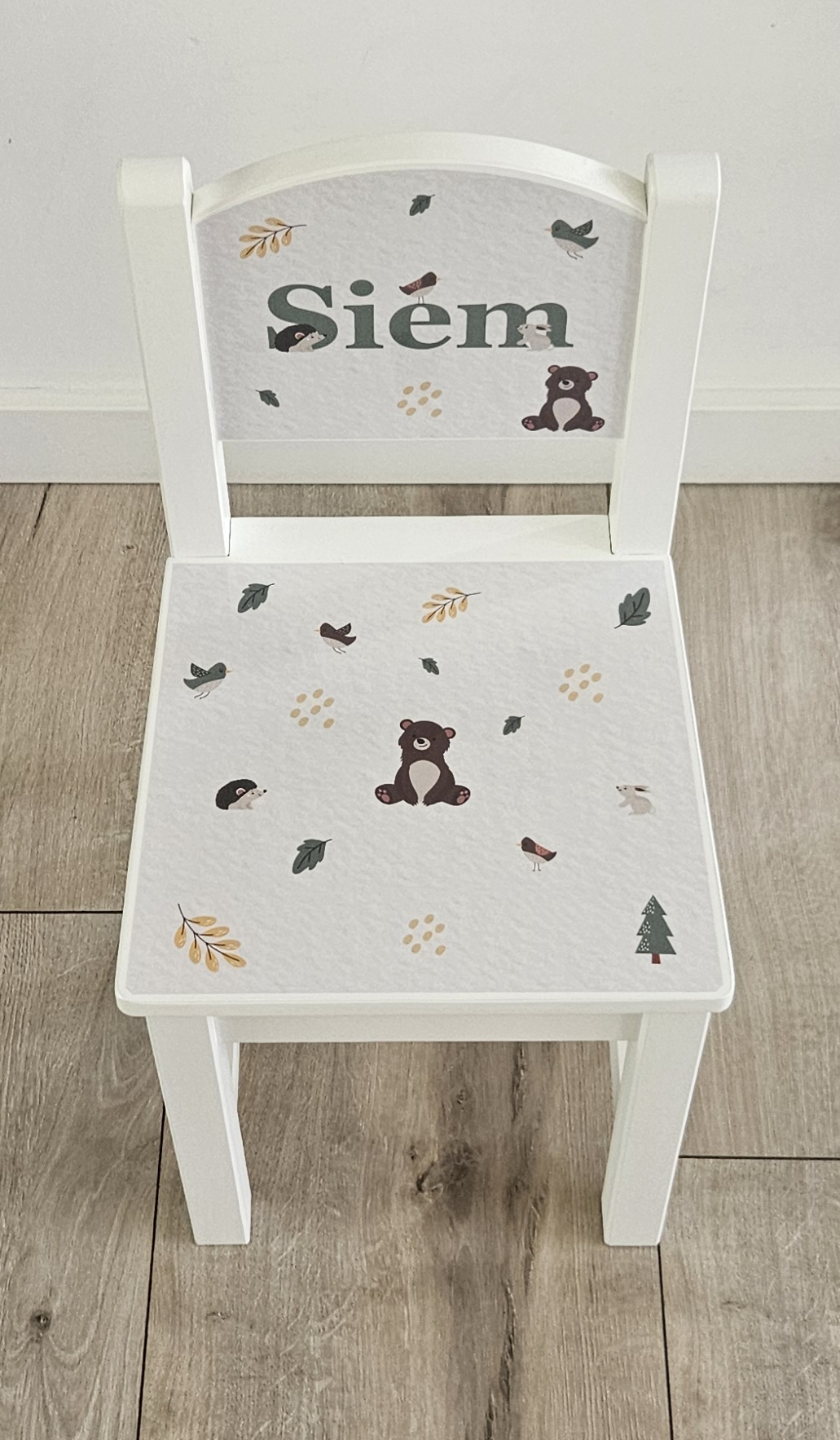 Stoeltje met naam Het Bos