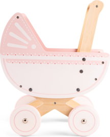 New Classic Toys poppenwagen met naam- roze