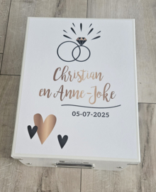 Herinneringsdoos voor bruiloft 'trouwring'