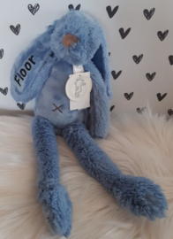 ''Happy Horse'' tiny konijn Richie knuffel met NAAM blauw