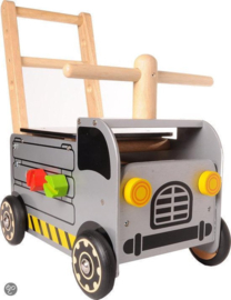 Loop- duwwagen werktruck met naam I'm Toy (3 in 1)