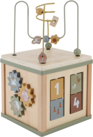 gepersonaliseerde Little Dutch Little Farm activiteitenkubus met naam en geboortegegevens