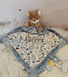 Little Dutch print  knuffeldoekje ''Forest Friends'' vosje (met naam)