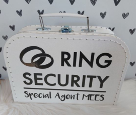 Ring Security koffertje - Koffertje Ring Beveiliger bruiloft ( met naam)