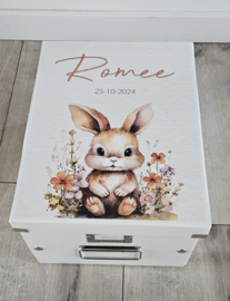 Bewaardoos met naam  schattig konijntje